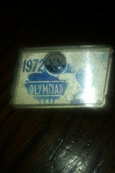 Значок 20-олимпийские игры, 1972г, переливающийся, 2, 3х3, 5см.