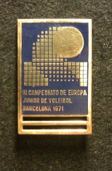 Значок 3-й европейский чемпионат среди юниоров, Барселона-1971г, 3, 2х5, 1